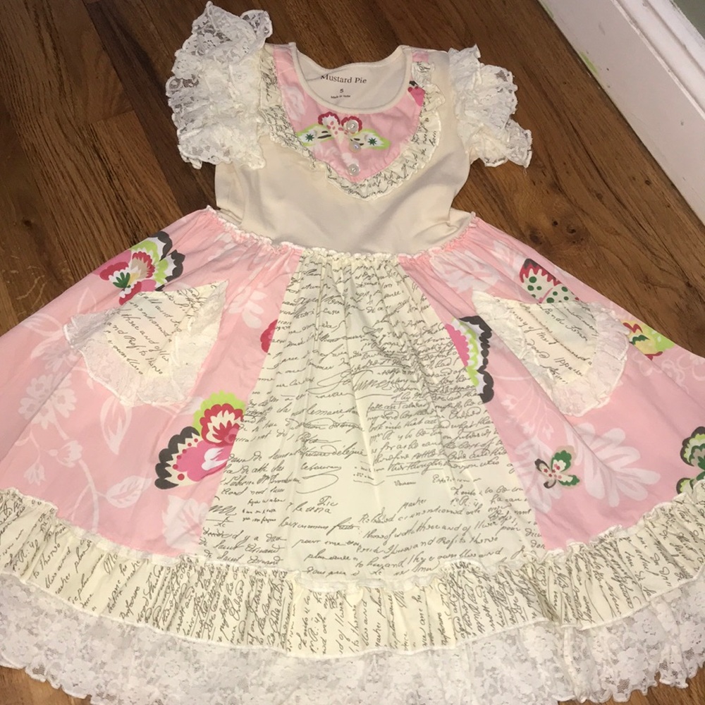 Mustard pie smock dress